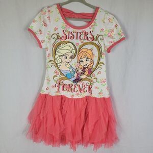 Disney Frozen Bow‎ Back Tulle Ruffle Dress
